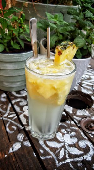 Pineapple & coconut limonade at Rustic - Vegan Cafe & Shop in Kolarovo