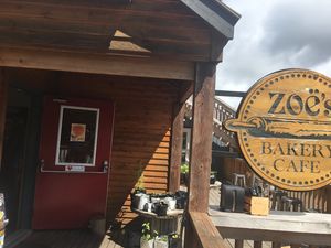 Front door entrance  at Zoe's Bakery and Cafe in Ucluelet