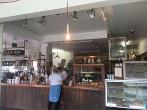 Inside the bakery/cafe at Zoe's Bakery and Cafe in Ucluelet