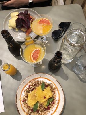 vegan house coconut muesli, coconut yoghurt, passion fruit jam + roasted pineapple at NORTHSIDE espresso + kitchen in Kingston