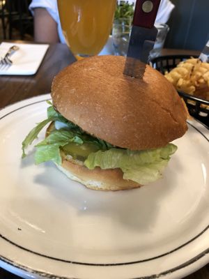 “Chicken” Burger (not recommended)  at Bowhead Pub in Montreal