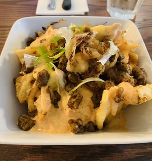 Animal style fries at Bowhead Pub in Montreal