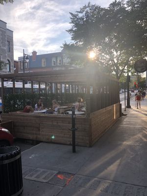 Terrace at Bowhead Pub in Montreal