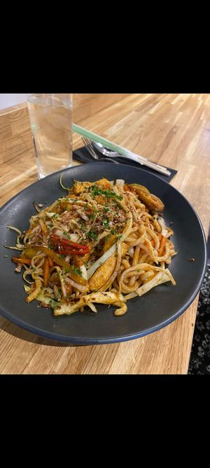 Tofu vegetable yaki udon at Ebisu in Weston-super-mare