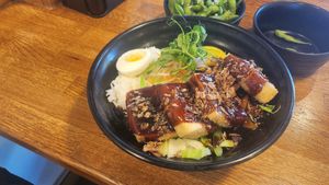 Vegan donburi (came with egg which i took out) at Ebisu in Weston-super-mare