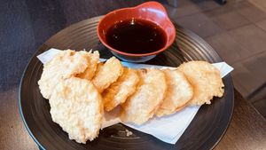 Sweet potato tempura   at Ebisu in Weston-super-mare