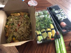 Tofu curry and sushi at Ebisu in Weston-super-mare