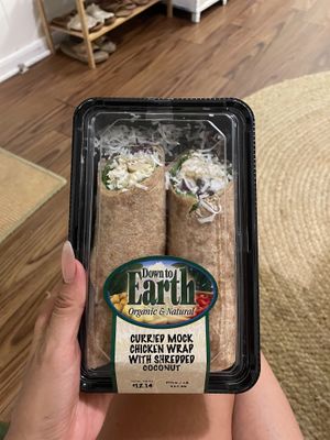 Curry Mock Chick’n wrap 🤙  at Down to Earth - Store and Deli in Honolulu