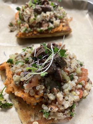 Mediterranean Bruchetta #Veganuary at Sea Salt Healthy Kitchen in St Simons