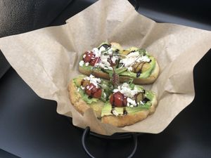 Avocado bruschetta  at Sea Salt Healthy Kitchen in St Simons