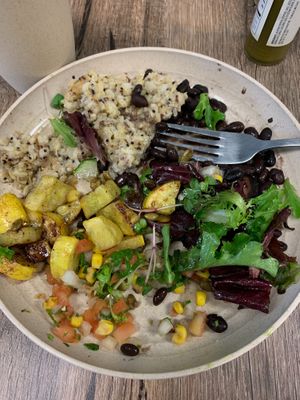 Wild Mexican bowl...should have taken the picture before eating-sorry!  at Sea Salt Healthy Kitchen in St Simons