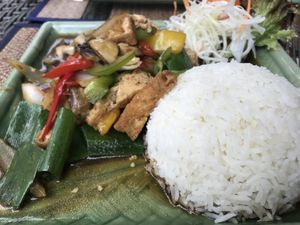 M5 Pad Prig with tofu (without oyster sauce) at Bai Bua Thai in Wiesbaden