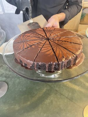 Vegan olive oil cake  at Chokolá in Taos