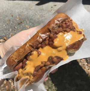 Chili n’ Cheeze dog! 🤤🤤🤤 at Harmless Hot Dog in Hollywood