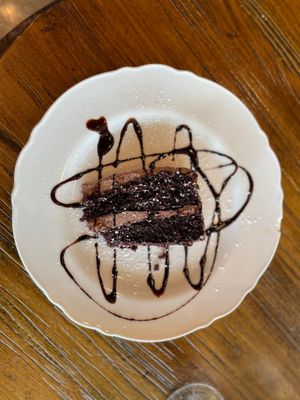 Chocolate cake at Plant Based Mafia in Palm Beach Gardens
