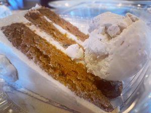 The best carrot cake!  at Plant Based Mafia in Palm Beach Gardens