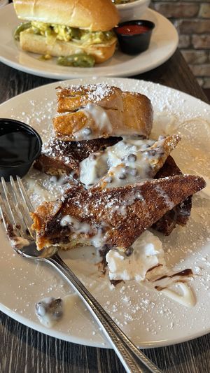The cannoli French toast is amazing!  at Plant Based Mafia in Palm Beach Gardens