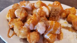 Ginzo Tater Tots, crunchy, cheesy, and well seasoned at Plant Based Mafia in Palm Beach Gardens