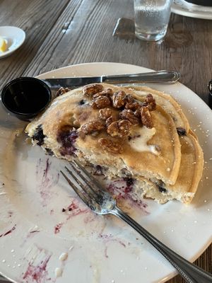 Blueberry pancakes  at Plant Based Mafia in Palm Beach Gardens