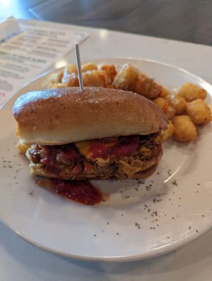 Chicken Parm at Plant Based Mafia in Palm Beach Gardens