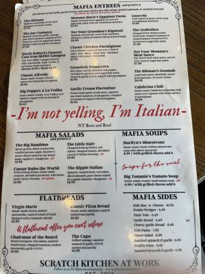 Menu  at Plant Based Mafia in Palm Beach Gardens