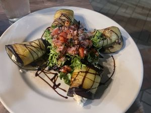 Eggplant Roll Ups  at Plant Based Mafia in Palm Beach Gardens