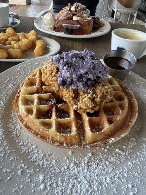 Chicken & Waffles  at Plant Based Mafia in Palm Beach Gardens