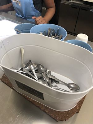 Reusable sampling spoons! at Love Creamery in Duluth