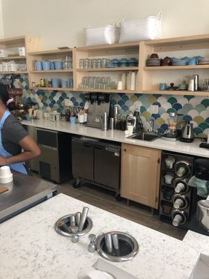 Behind counter at Love Creamery in Duluth