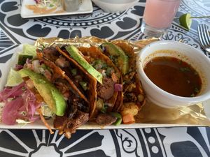 Jackfruit tacos at Charro Vida in Tucson