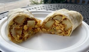 Vegan breakfast burrito  at The Marigold Mercantile in Marina Del Rey
