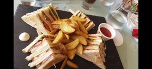 Vegan club sandwich at Meltemi Brunch Cafe in Skiathos