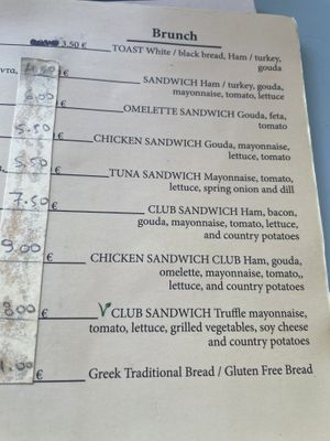 Menú Brunch  at Meltemi Brunch Cafe in Skiathos