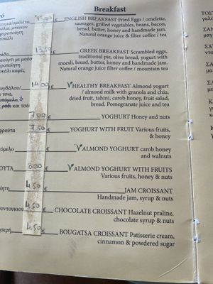 Menú Breakfast  at Meltemi Brunch Cafe in Skiathos