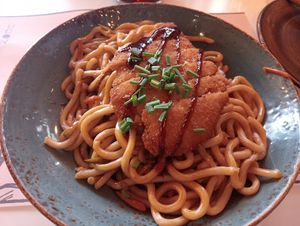 Udon con heura empanada at UDON in Almeria