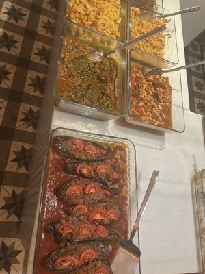 Just diferent Turkish dishes they change everyday   at No 19 Dining in Istanbul