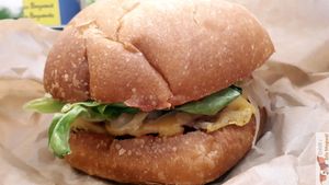 Tofu beetroot burger ! at Eat Like Panda in Paris