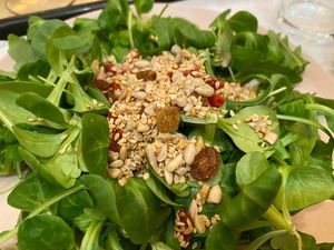 Fresh salad with seeds  at Eat Like Panda in Paris