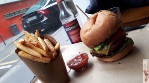 Cheese burger at Eat Like Panda in Paris
