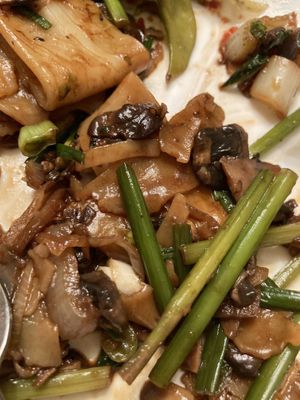 Mushroom chow fun  at Kapow Noodle Bar in Boca Raton