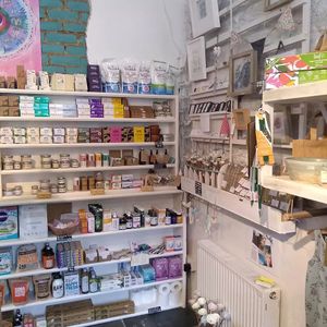 Toiletries & local art at Nature's Treats in Porthtowan