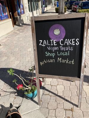 Outside at Zalie Cakes in Hollywood