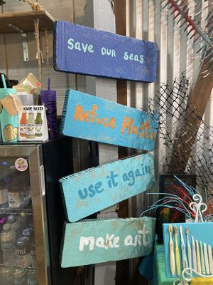 Upcycled art  at Zalie Cakes in Hollywood