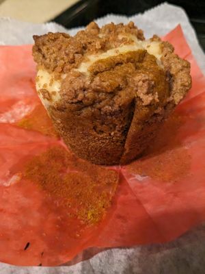 Pumpkin Muffin with Almond Cream Cheese Frosting at Zalie Cakes in Hollywood
