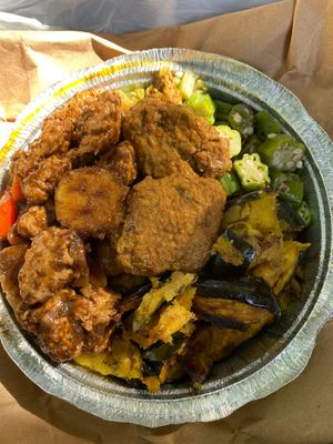 Tasty combo plate  at DeeGee's Vegan 360° in Richmond Hill