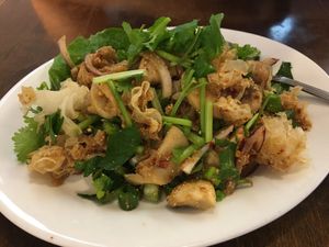 Mushroom laab - SO GOOD at Sri Pra Phai in Woodside