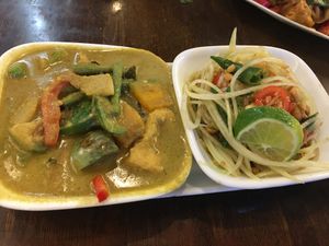 Green curry combo  at Sri Pra Phai in Woodside