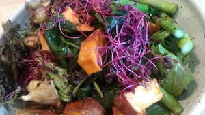 A bowl from Village Coffee and Goods. Picture by foodfirst of Happy Cow. at Village Coffee and Goods in Kingston