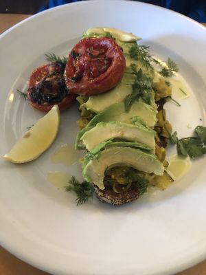 Avo toast  at Albion Cafe in Braidwood