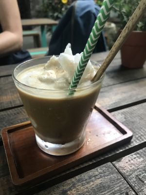 Coconut iced latte (without sweetened condensed milk) at Phin Coffee in Quang Nam